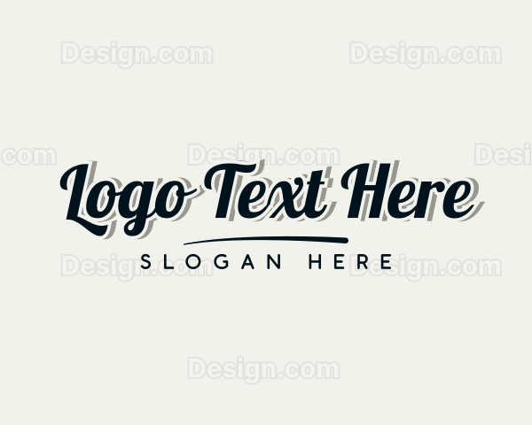 Business Fashion Cursive Wordmark Logo