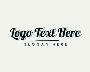 Business Fashion Cursive Wordmark Logo