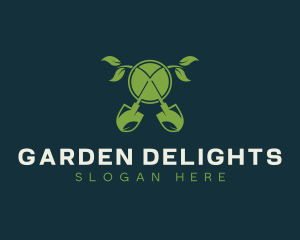 Gardener Shovel Plant logo design