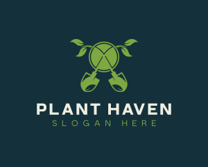 Gardener Shovel Plant logo design