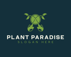 Gardener Shovel Plant logo design