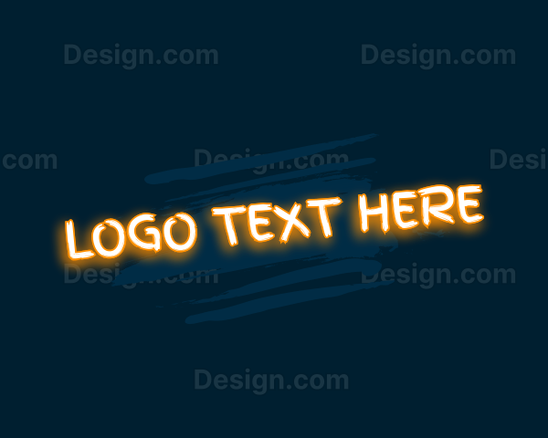 Brush Stroke Wordmark Logo