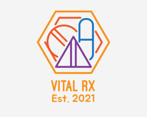 Hexagon Medical Pill logo design