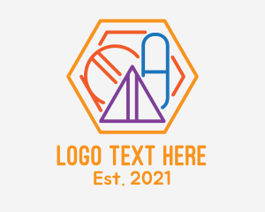 Prescription - Hexagon Medical Pill logo design