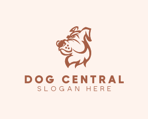 Bulldog Dog Grooming logo design