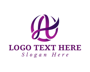 Business Cursive Letter A logo