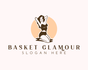 Retro Woman Makeup logo design