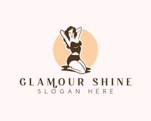 Retro Woman Makeup logo design