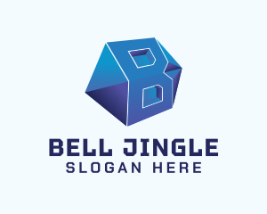 3D Hexagon Letter B logo design