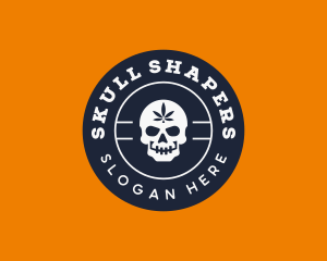 Skull Marijuana logo design