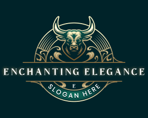 Elegant Bull Bison Ranch logo design