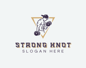 Strong Weightlifter Man logo design