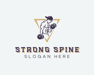 Strong Weightlifter Man logo design