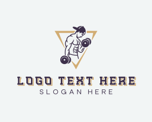 Weightlifting - Strong Weightlifter Man logo design