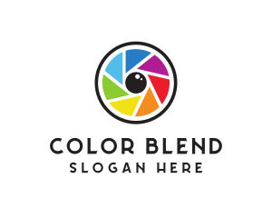 Rainbow Camera Lens logo design