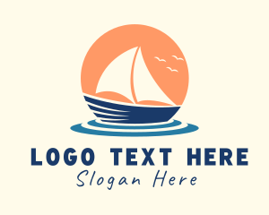 Sunset Travel Boat logo