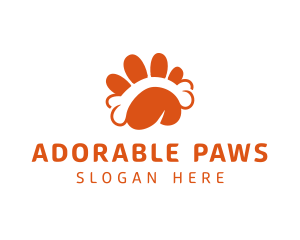 Dog Paw Bone logo design