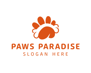 Dog Paw Bone logo design