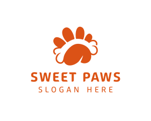 Dog Paw Bone logo design