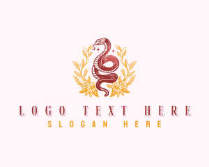 Boho Flower Snake logo