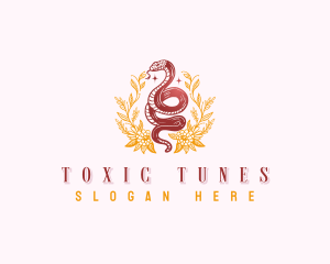 Boho Flower Snake logo