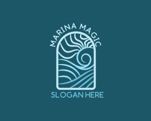 Sea Wave Resort logo design