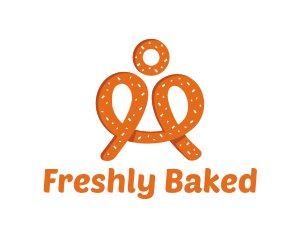 Pretzel Baker Human logo design