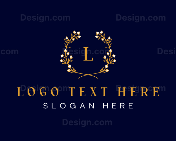 Floral Wreath Crest Logo