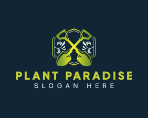 Shovel Planting Garden logo design