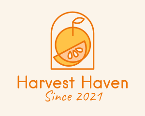 Orange Fruit Harvest  logo design