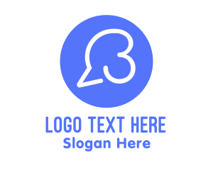 Speech Bubble Number 3 Logo