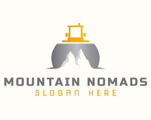 Mountain Bulldozer Contractor logo design