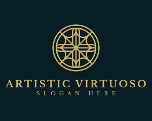 Religious Cross Circle logo design