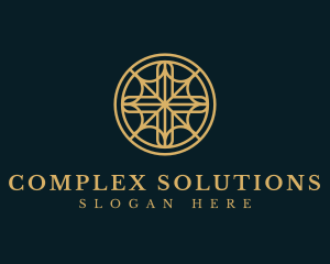 Religious Cross Circle logo design