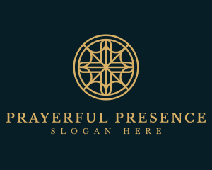 Religious Cross Circle logo design