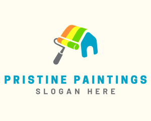 Paint Roller House logo design