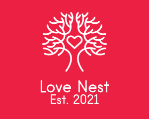 Heart Love Tree logo design