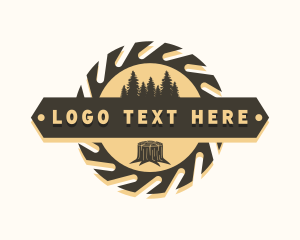 Wood - Lumberjack Wood Saw logo design