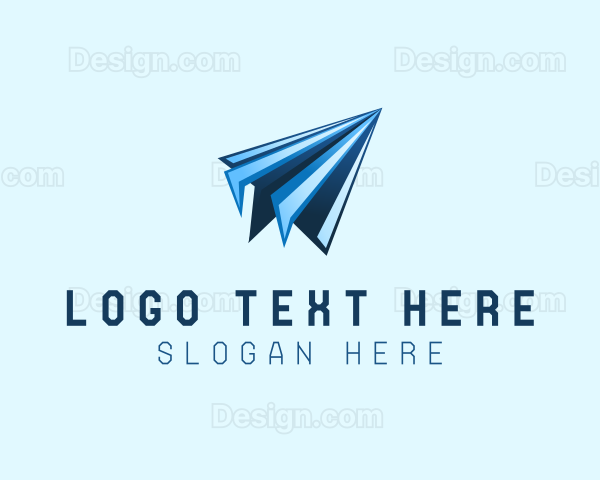 Paper Plane Origami Logo