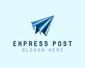 Paper Plane Origami logo design