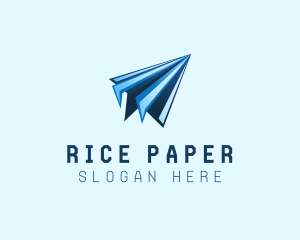 Paper Plane Origami logo design