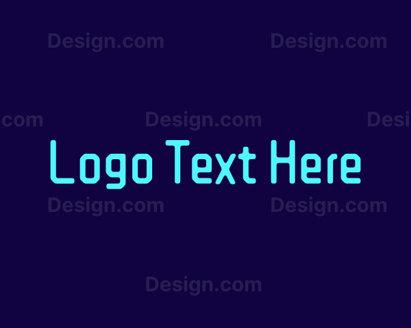 Blue Digital Wordmark Logo