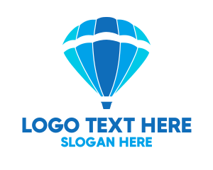 Blue Hot Air Balloon logo