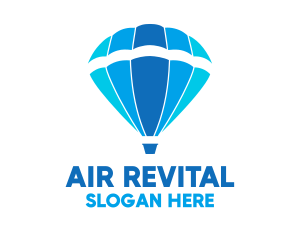 Blue Hot Air Balloon logo design