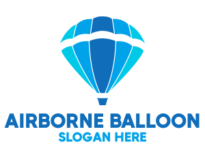 Blue Hot Air Balloon logo design