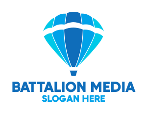 Blue Hot Air Balloon logo design