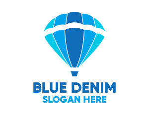 Blue Hot Air Balloon logo design