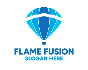 Blue Hot Air Balloon logo design