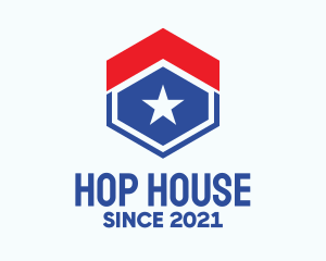 Hexagon Patriot House  logo design