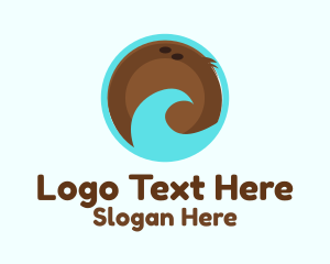 Brown Coconut Wave  logo